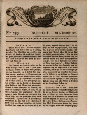 Regensburger Zeitung Mittwoch 4. Dezember 1822