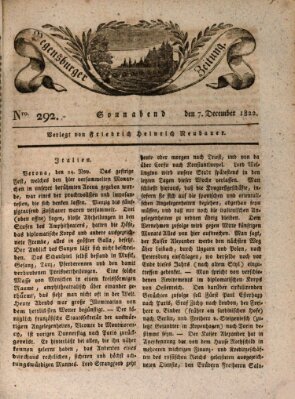 Regensburger Zeitung Samstag 7. Dezember 1822