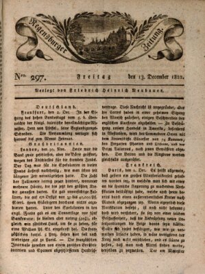 Regensburger Zeitung Freitag 13. Dezember 1822