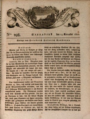 Regensburger Zeitung Samstag 14. Dezember 1822