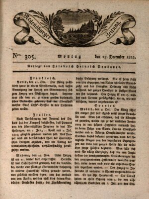 Regensburger Zeitung Montag 23. Dezember 1822