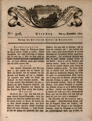 Regensburger Zeitung Dienstag 24. Dezember 1822