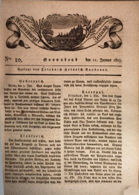 Regensburger Zeitung Samstag 11. Januar 1823