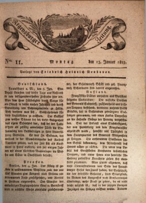 Regensburger Zeitung Montag 13. Januar 1823