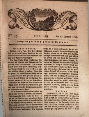 Regensburger Zeitung Freitag 17. Januar 1823