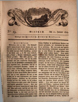 Regensburger Zeitung Mittwoch 22. Januar 1823