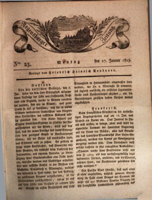 Regensburger Zeitung Montag 27. Januar 1823