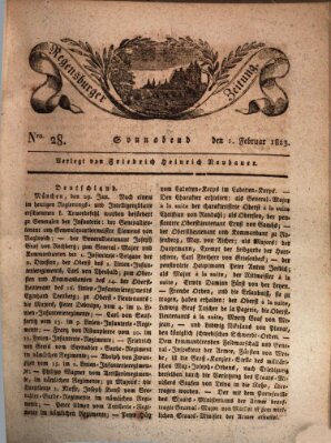 Regensburger Zeitung Samstag 1. Februar 1823