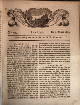 Regensburger Zeitung Freitag 7. Februar 1823