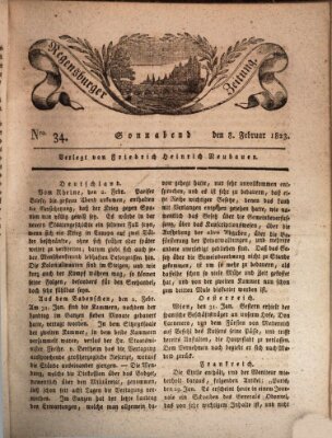 Regensburger Zeitung Samstag 8. Februar 1823