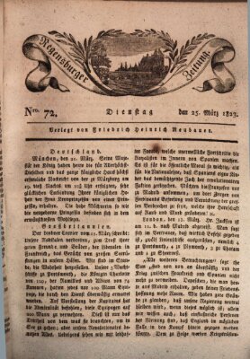 Regensburger Zeitung Dienstag 25. März 1823