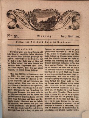 Regensburger Zeitung Montag 7. April 1823