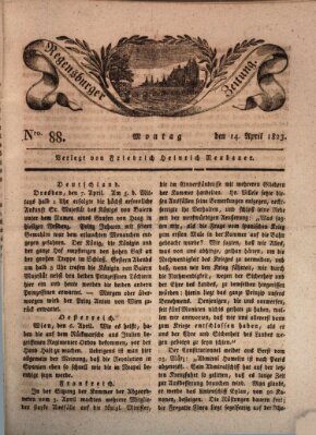 Regensburger Zeitung Montag 14. April 1823