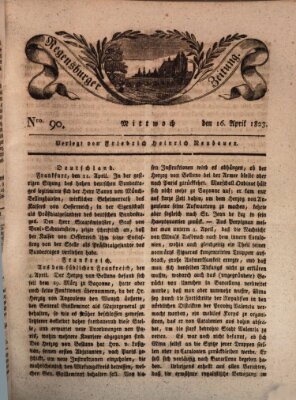 Regensburger Zeitung Mittwoch 16. April 1823