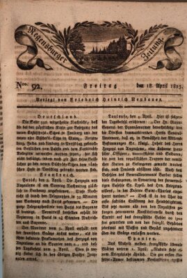 Regensburger Zeitung Freitag 18. April 1823