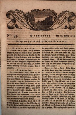 Regensburger Zeitung Samstag 19. April 1823