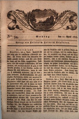 Regensburger Zeitung Montag 21. April 1823