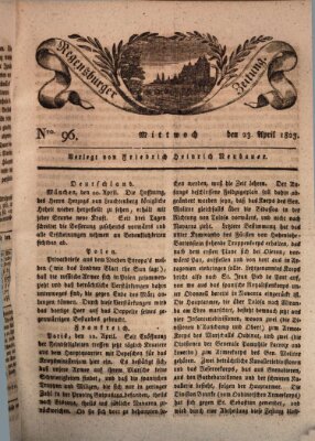 Regensburger Zeitung Mittwoch 23. April 1823