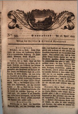 Regensburger Zeitung Samstag 26. April 1823