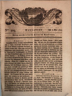 Regensburger Zeitung Samstag 3. Mai 1823