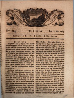 Regensburger Zeitung Mittwoch 14. Mai 1823