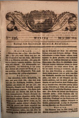 Regensburger Zeitung Montag 9. Juni 1823