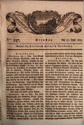 Regensburger Zeitung Dienstag 10. Juni 1823