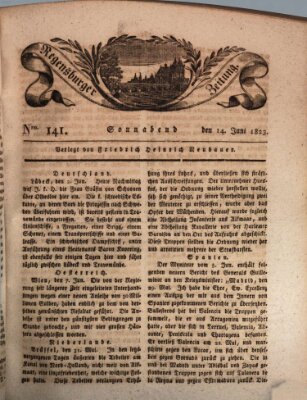 Regensburger Zeitung Samstag 14. Juni 1823