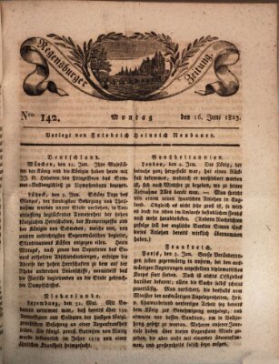 Regensburger Zeitung Montag 16. Juni 1823