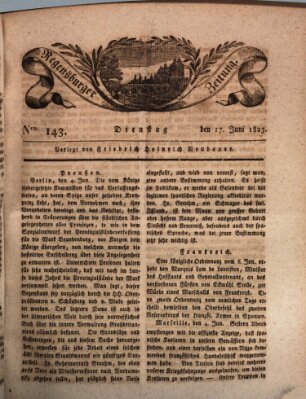 Regensburger Zeitung Dienstag 17. Juni 1823