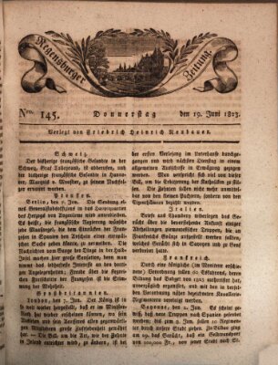 Regensburger Zeitung Donnerstag 19. Juni 1823