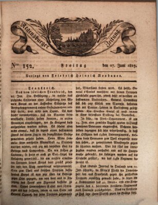 Regensburger Zeitung Freitag 27. Juni 1823