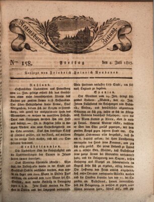 Regensburger Zeitung Freitag 4. Juli 1823