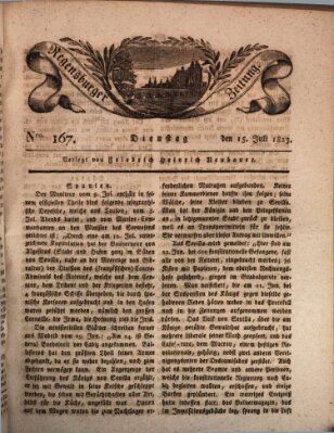 Regensburger Zeitung Dienstag 15. Juli 1823