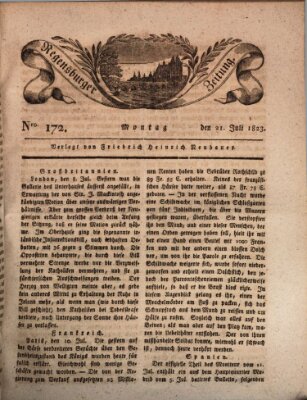 Regensburger Zeitung Montag 21. Juli 1823