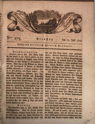 Regensburger Zeitung Dienstag 22. Juli 1823