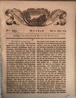 Regensburger Zeitung Mittwoch 30. Juli 1823