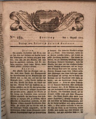 Regensburger Zeitung Freitag 1. August 1823