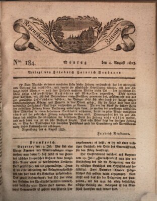 Regensburger Zeitung Montag 4. August 1823