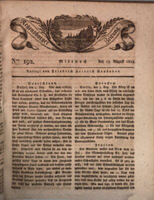 Regensburger Zeitung Mittwoch 13. August 1823