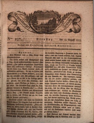 Regensburger Zeitung Dienstag 19. August 1823