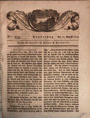 Regensburger Zeitung Donnerstag 21. August 1823