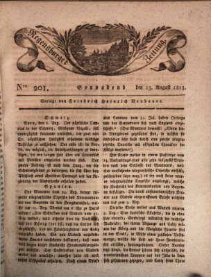 Regensburger Zeitung Samstag 23. August 1823