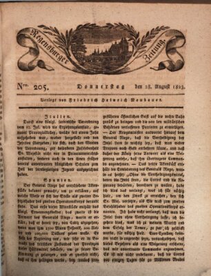 Regensburger Zeitung Donnerstag 28. August 1823