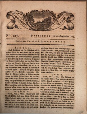 Regensburger Zeitung Donnerstag 11. September 1823