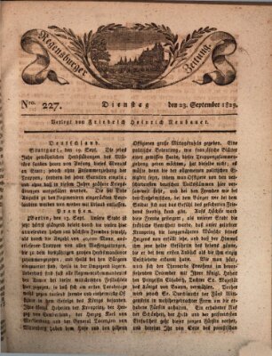 Regensburger Zeitung Dienstag 23. September 1823