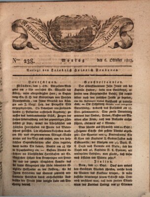 Regensburger Zeitung Montag 6. Oktober 1823