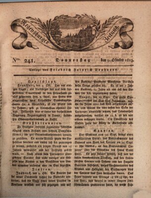 Regensburger Zeitung Donnerstag 9. Oktober 1823