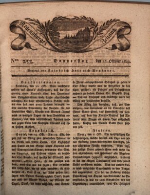 Regensburger Zeitung Donnerstag 23. Oktober 1823