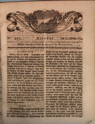 Regensburger Zeitung Dienstag 28. Oktober 1823